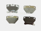 None-Dust Ceramic and Semi-Metal High Quality Auto Parts Brake Pads for Pontiac Toyota (D823/04466-20090)